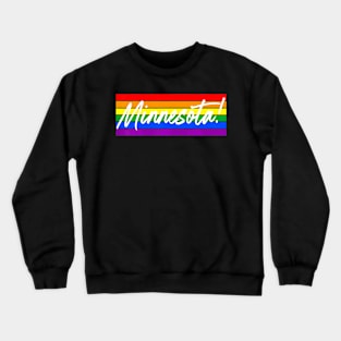 Minnesota Lgbt Pride Rainbow Mn Flag Gay Pride Love Crewneck Sweatshirt